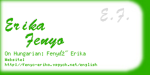 erika fenyo business card